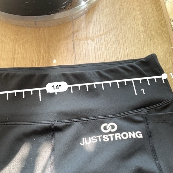 Just Strong Women’s Full Leggings - Jet Black - Size Large. - Picture 5 of 7